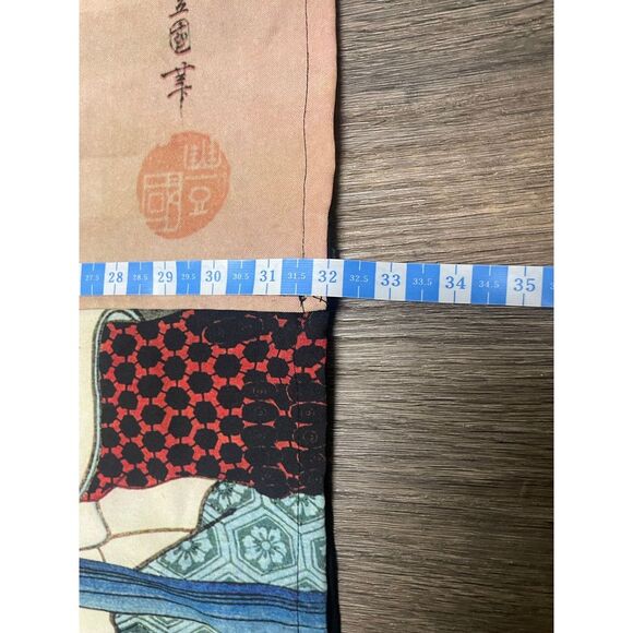 Vintage 90s Street Savy Japanese Samurai Koi Button Up Shirt L - Picture 11 of 11